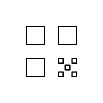 Square Code Line Icon for Web Display vector