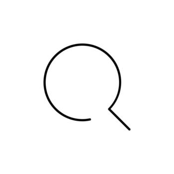 Magnifier Line Icon for Web Navigation vector