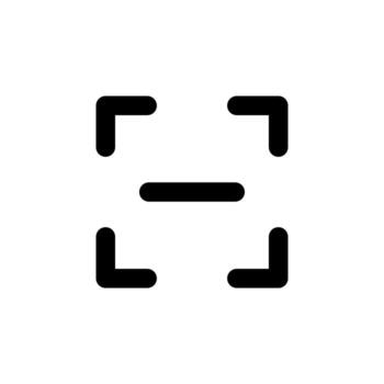 Scan Frame Solid Icon for App Interface vector