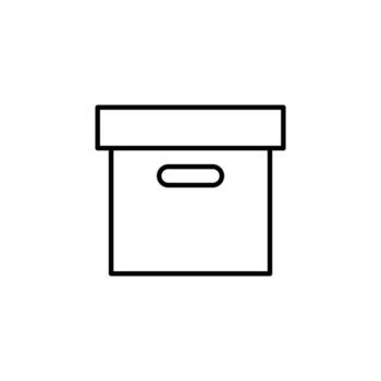 Packed Folder Line Icon for Digital Workspace vector
