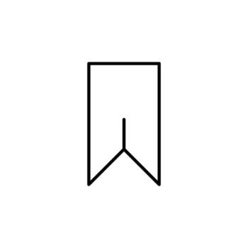 Saved Mark Line Icon for UI Display vector