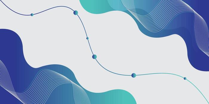 Gradient Flow Background with Abstract Waves and Curved Dotted Line vector