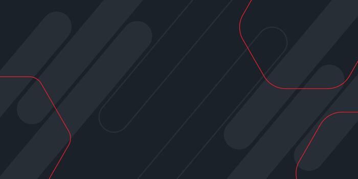 Dark Tech Background with Diagonal Lines and Red Hexagonal Outlines Modern Abstract Design vector