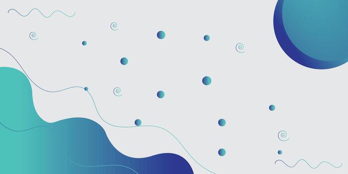 Minimal Abstract Gradient Dots with Wavy Blue Background vector