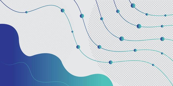 Abstract Dotted Wave Line Pattern with Gradient Spheres vector