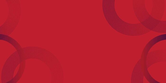 Minimal Red Background with Overlapping Circular Line Patterns vector