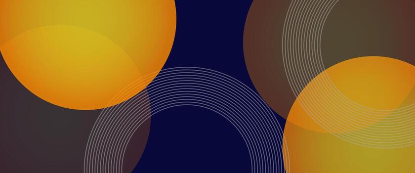 Modern Abstract Yellow Circle Background with Overlapping Line Patterns vector