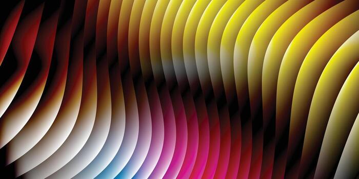 Vibrant red yellow wave texture with deep glass shadows and bright fractal ribs in bold dynamic abstract style for design vector