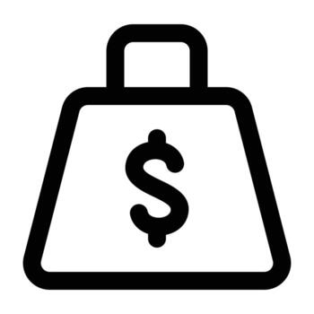 sencillo deuda contorno icono. el icono lata ser usado para sitios web, impresión plantillas, presentación plantillas, ilustraciones. vector