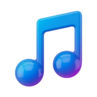 un vibrante azul y púrpura música Nota es aislado en transparente fondo, representando melodía y armonía png
