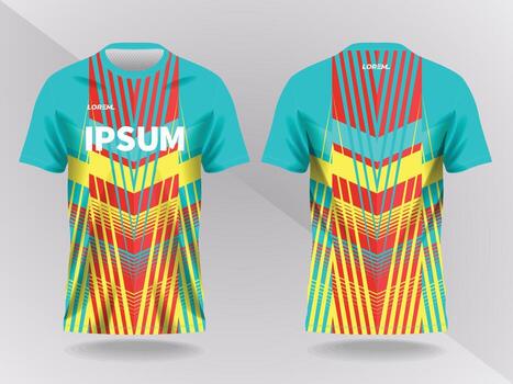 Colorful geometric pattern t-shirt design vector