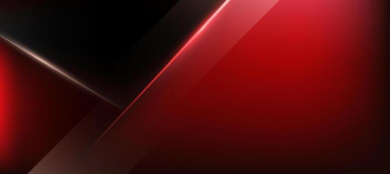 Dynamic Red And Black Abstract Background with Geometric Lines vector