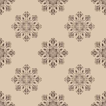 Rustic yet refined ikat damask for versatile application vector