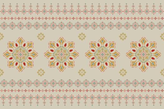 Handmade damask motif with ikat influence in high-quality formats vector
