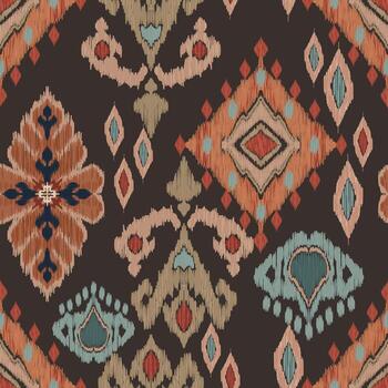 Soft and elegant ikat damask for custom design projects vector