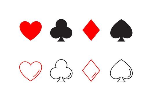 Playing Card Suits Graphic Design vector