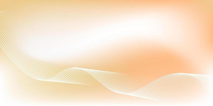 Minimal Abstract Orange Gradient Background with White Wave Lines.Modern Wavy Line Background in Warm Gradient Tone. vector