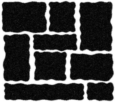 Set of hand drawn organic shapes with grainy texture. Abstract quote asymmetrical shape. Organic geometric forms for text, messages, pictures vector