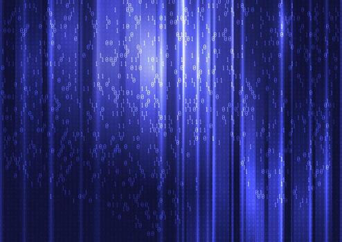 Modern technology background with binary code design vector