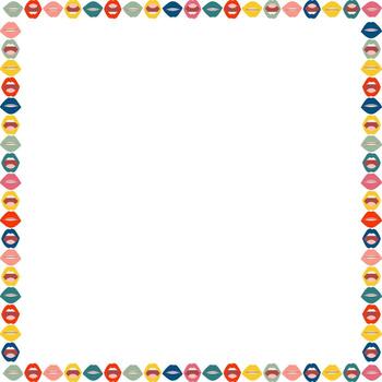 Lips empty frame. Modern Art graphics for hipsters vector