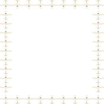Plane frame. Aeroplane simple template empty space for your text. Airplane vector