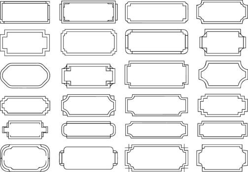 Decorative ornate frame design isolated on transparent background vector