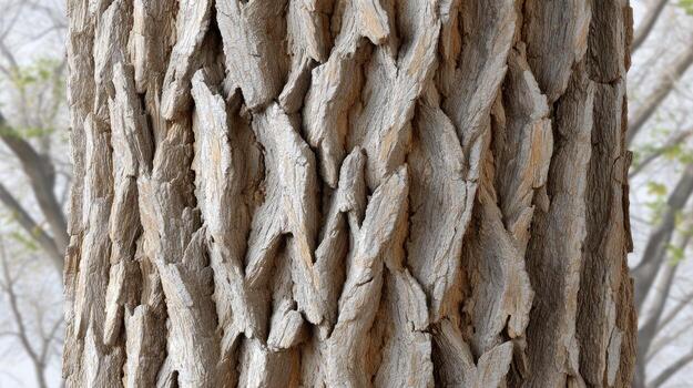 A close up of a tree trunk with some bark on it photo