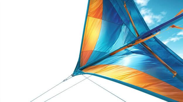 A kite with a colorful kite string photo