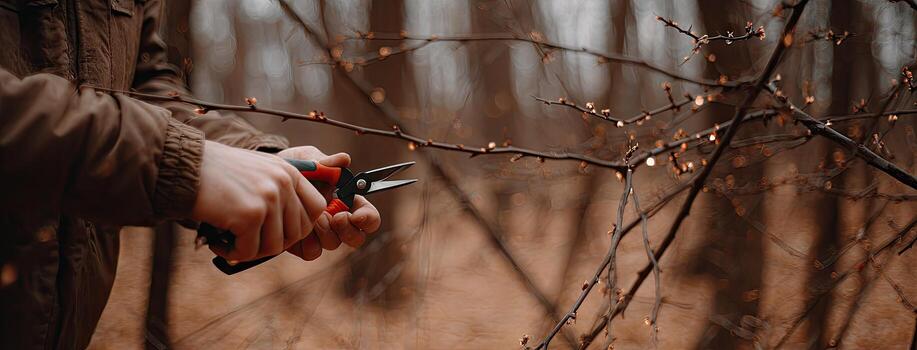 A person holding a pair of scissors photo