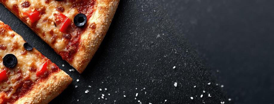 A pizza with olives and cheese on it photo