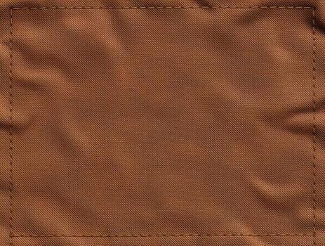 Brown Canvas Texture Detailed Fabric Background with Stitched Border Perfect for Design Projects Web Design and Branding Applications photo