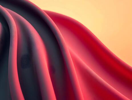 Red and Burgundy Fabric Drape Elegant Textile Texture Background for Design Projects Websites and Presentations Rich Color Gradient Soft Waves Luxurious Material photo