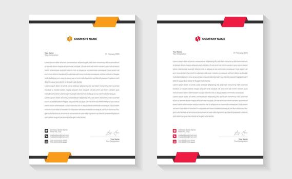 moderno elegante creativo limpiar negocio estilo membrete haz de tu corporativo proyecto diseño. conjunto a impresión. moderno negocio membrete en resumen diseño. elegante modelo diseño. Listo a impresión. vector