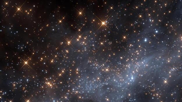 Vast Cosmic Space Filled with Twinkling Stars and Nebulae in a Beautiful Celestial Scene photo