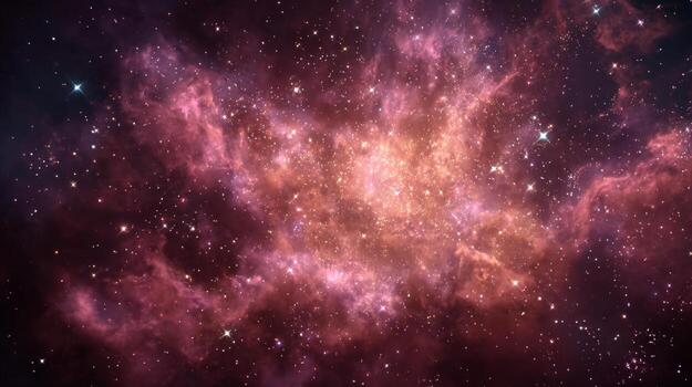 Vibrant Cosmic Nebula with Stars and Galactic Clouds in Deep Space Setting for Astrophysics and Science Exploration photo