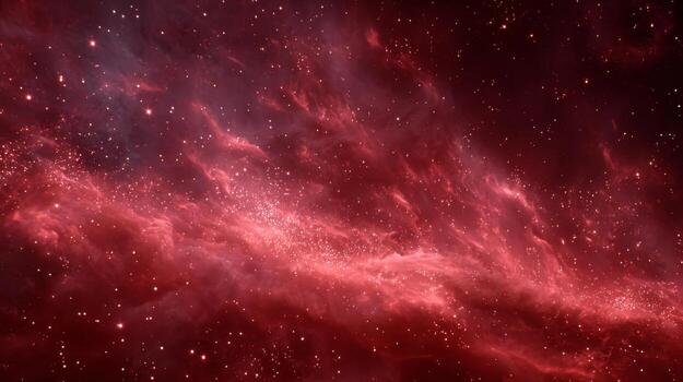 Stunning Red Cosmic Nebula with Stars and Gas Clouds in Deep Space Background for Astrophotography Projects photo