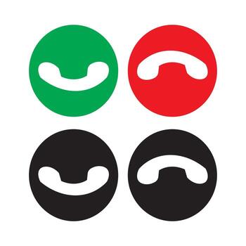 circular icono conjunto representando llamada comportamiento en codificado por colores diseños vector