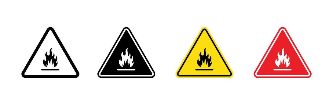 Standard Pictogram of Flammable Symbol, Warning sign of Globally Harmonized System vector