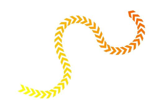 curvo naranja cheurón flecha ola, dinámica ondulado adelante movimiento diseño elemento simbolizando velocidad, dirección, o energía vector