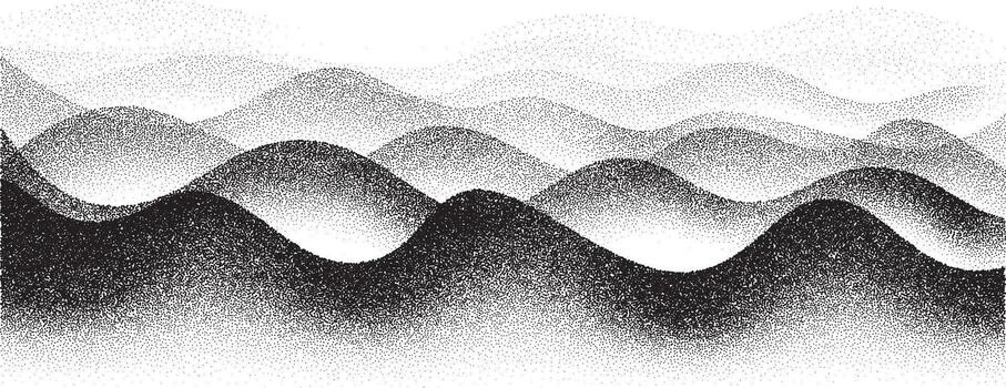 Abstract background with wave pattern halftone gradient. vector
