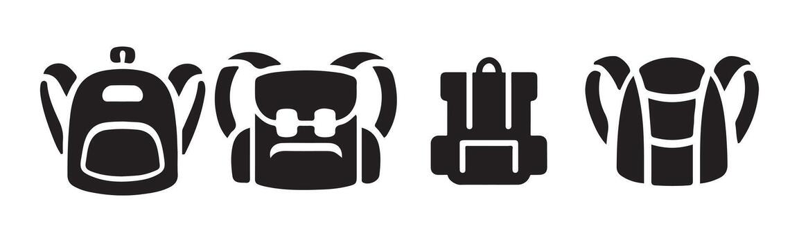Backpack symbol template for graphic and web design collection vector