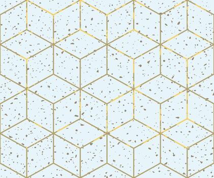 grunge grano y hexagonal enrejado textura. piso losas o pared textura impresión. sin costura geométrico modelo. ligero azul grunge grano y hexagonal enrejado textura. sin costura geométrico modelo. vector