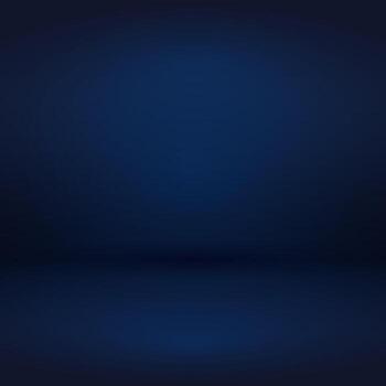Blue empty studio room background, template mock up for display of content or product vector