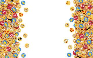 Colorful emoji background for designs vector