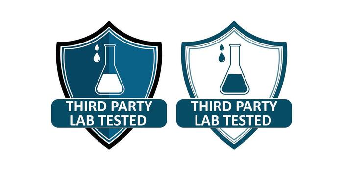 Shield Icons Showing Third Party Lab Tested Product Assurance vector