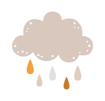 nube con lluvia vector