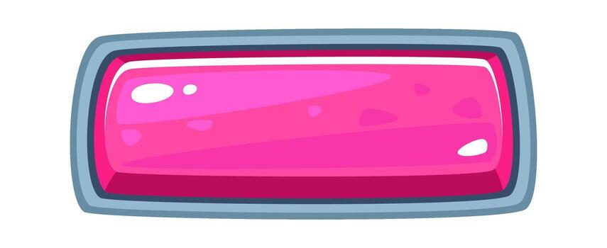 Rectangle Web Game Button Flat Illustration vector