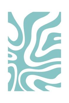 Abstract Curved Rectangle Pattern Flat Illustration vector