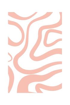 Abstract Curved Rectangle Pattern Flat Illustration Hand Drawn Icon vector