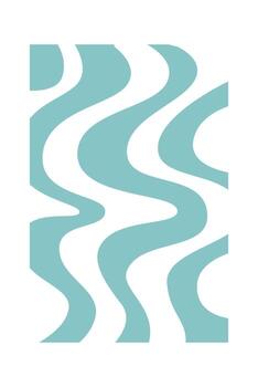 Abstract Curved Rectangle Pattern Icon vector